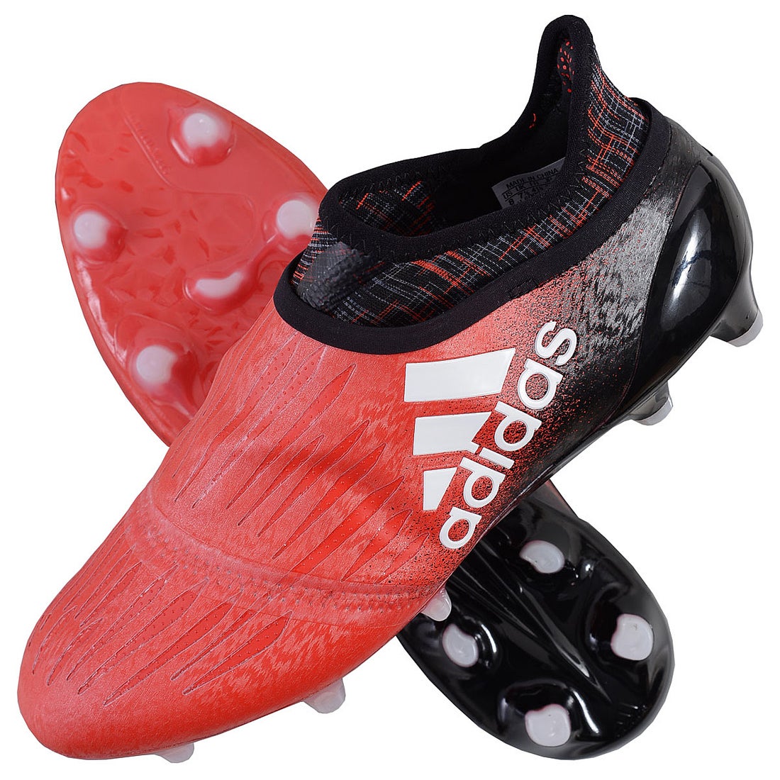 adidas アディダス エックス 16+ ピュアカオス FG/AG(レッド×ブラック