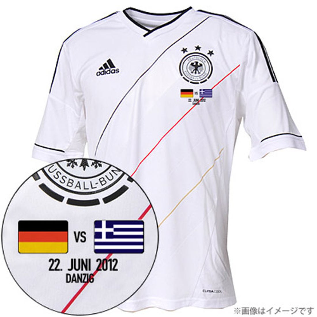 adidas ドイツ代表 2012 ユニフォーム ホーム 半袖▽vsギリシャ(2012.6