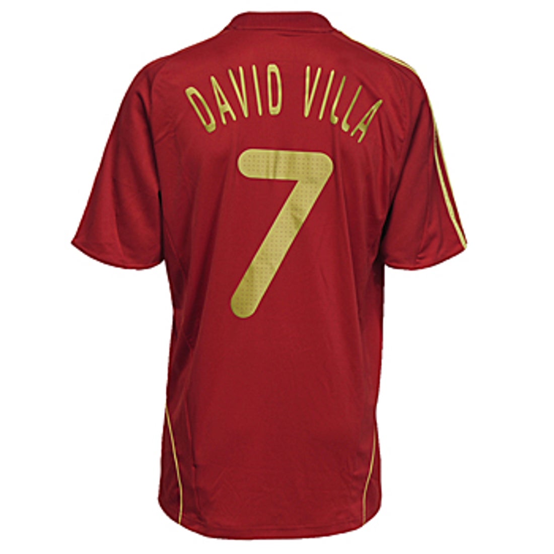 adidas スペイン代表 08/09 ユニフォーム ホーム半袖 #7 ビジャ 72502