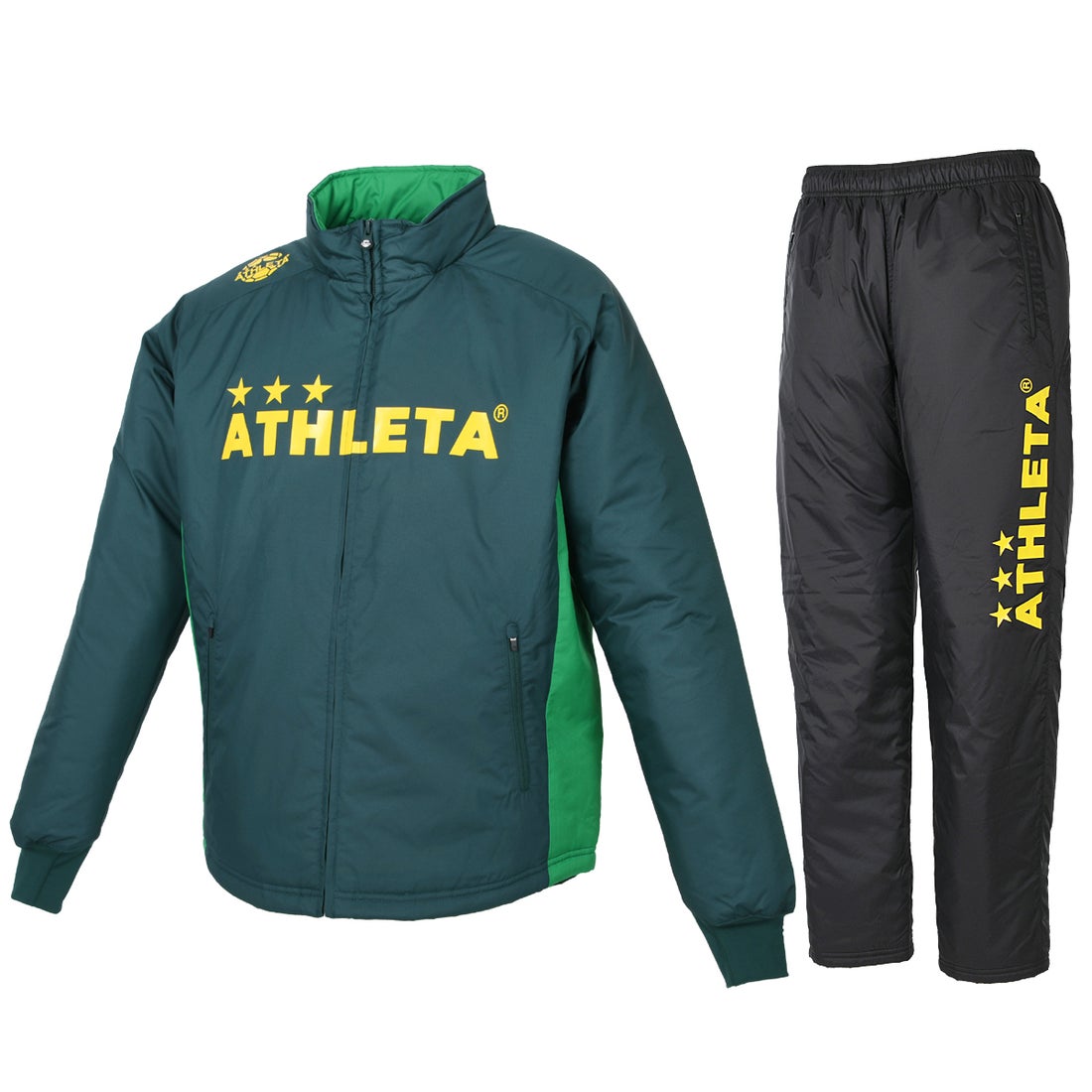 ATHLETA アスレタ 別注 ウォーマースーツ 上下セット(ダークグリーン