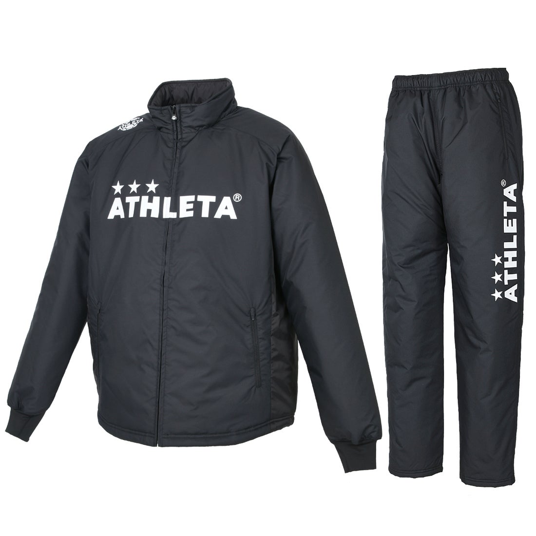 ATHLETA アスレタ 別注 ウォーマースーツ 上下セット(ブラック) FP-424