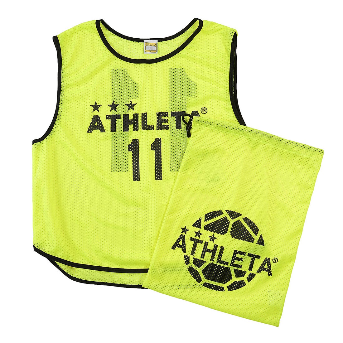 ATHLETA アスレタ ビブス 10枚セット(蛍光イエロー) B-003 YEL