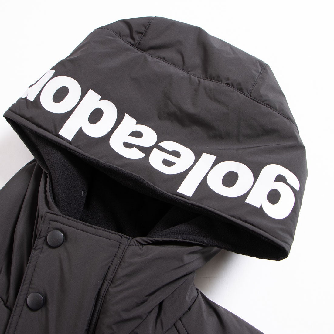 goleador ゴレアドール 中綿バイカラーロングベンチコート(ブラック