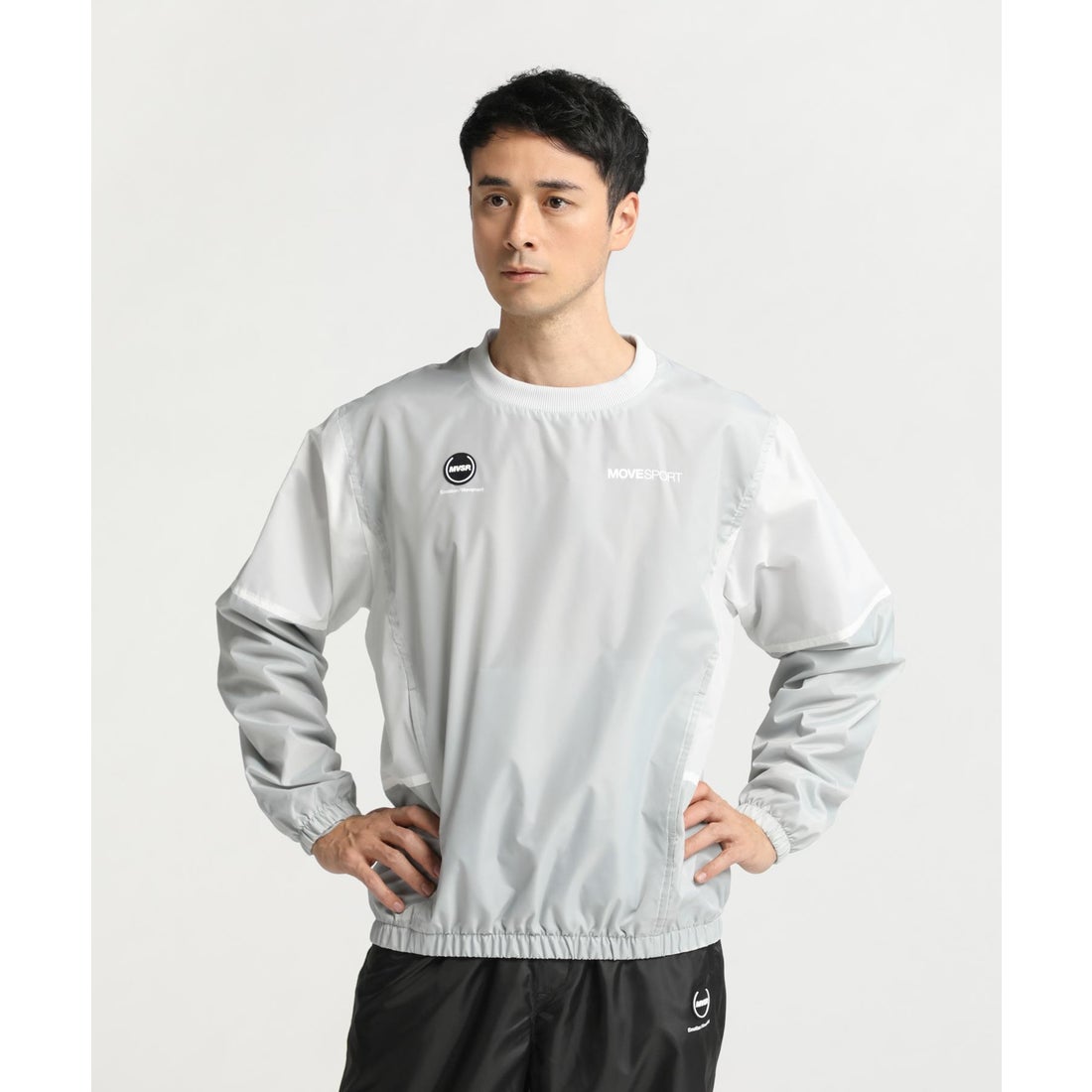 MoveSport 裏メッシュ ウィンドブレーカー バイカラーピステ -デサント