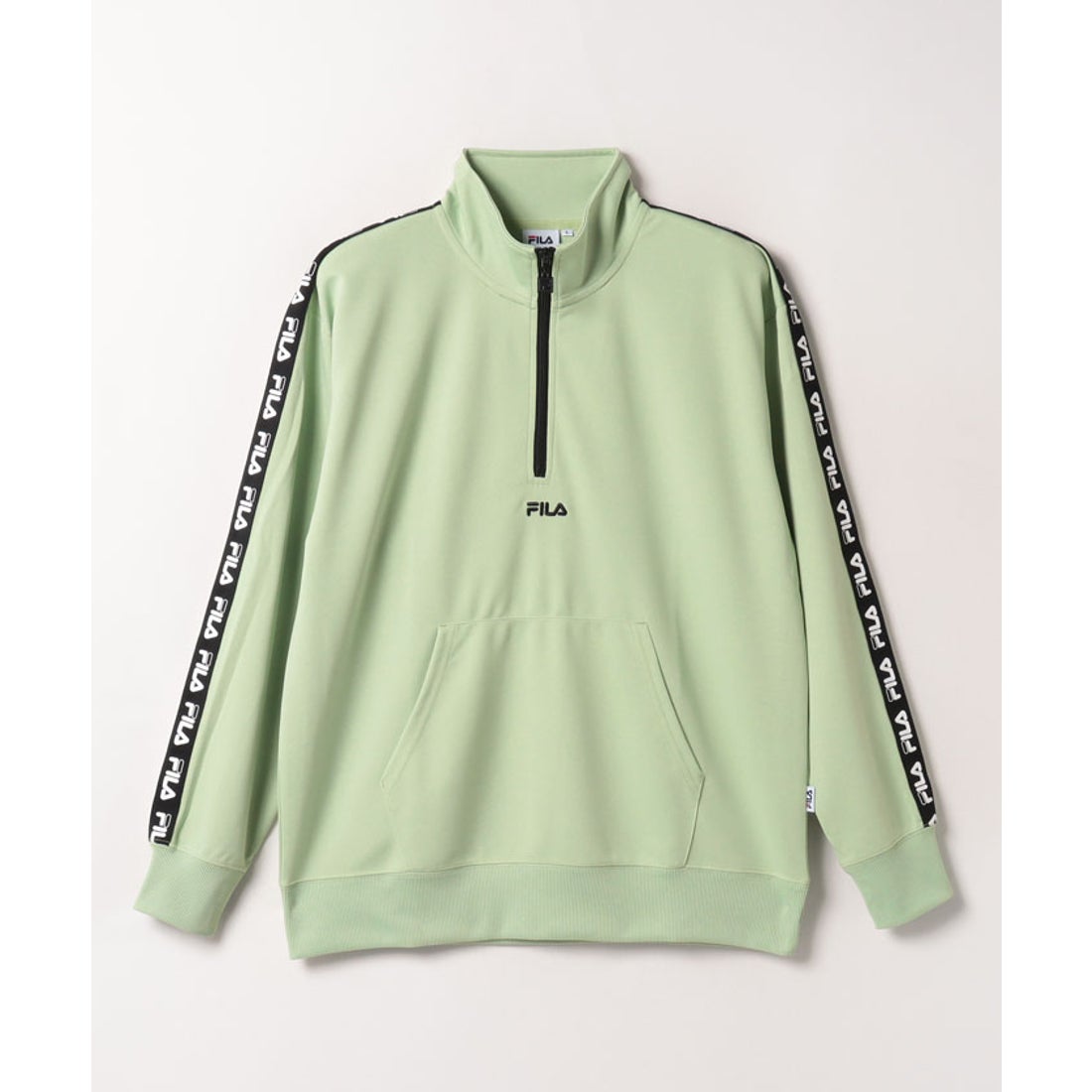 カジュアルウェア】リップニット ロゴテープハーフジップジャージ