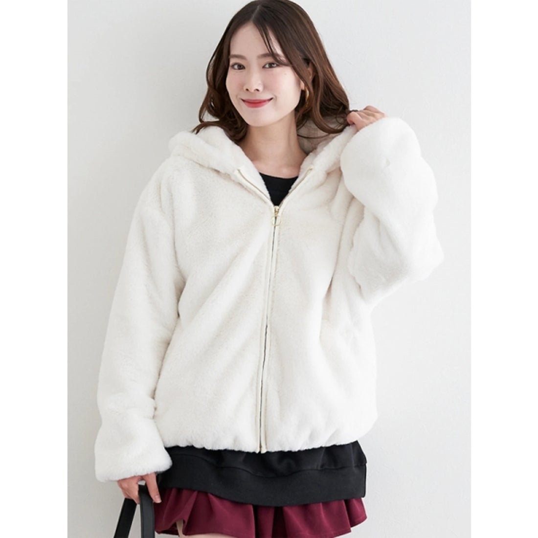 ルディックパーク Ludic Park フロントZIPファーブルゾン （白