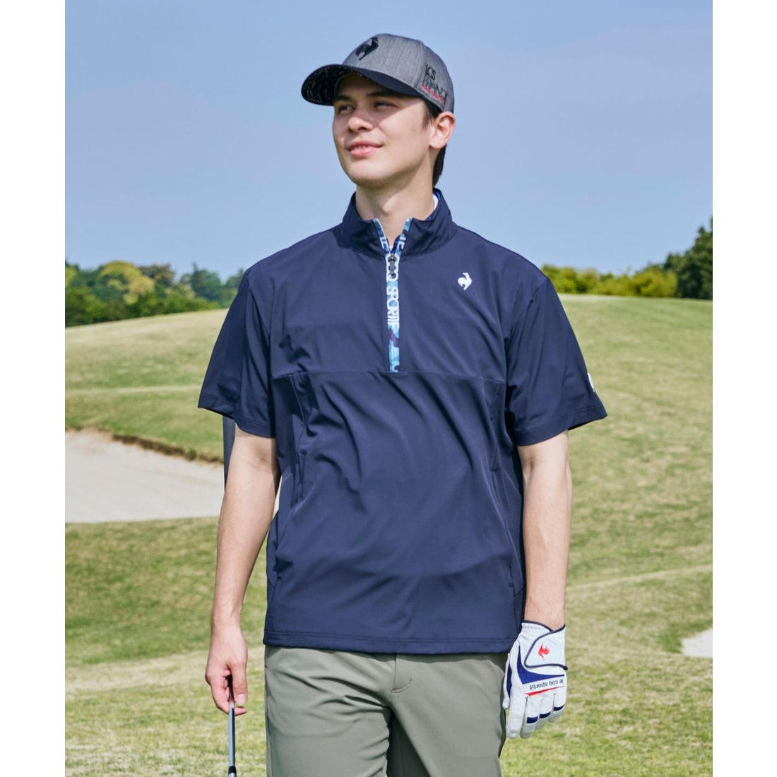 ルコックスポルティフ ゴルフ le coq sportif golf 半袖ウインド
