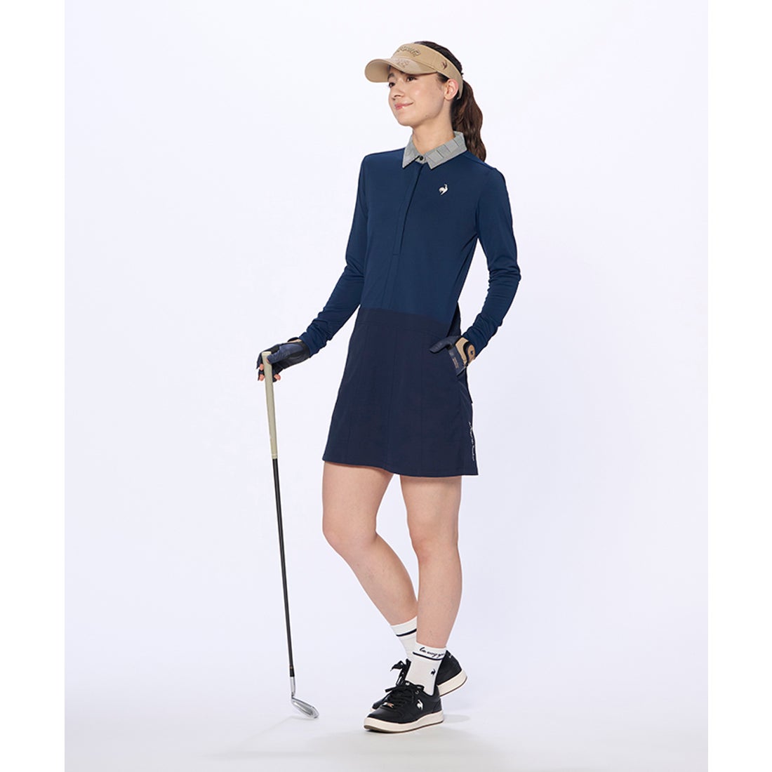 le coq sportif golf チェック襟ワンピース -デサントストア-DESCENTE
