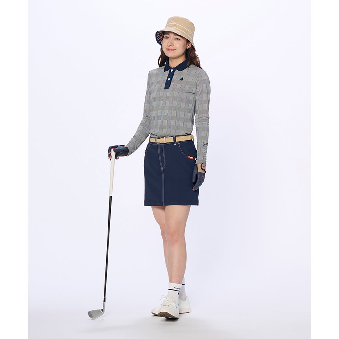 le coq sportif golf 【ストレッチフォーサー】長袖チェックシャツ