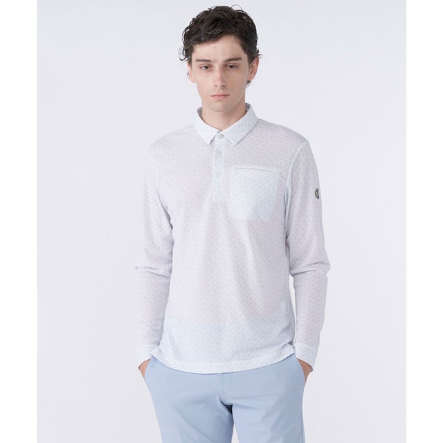 ランバン スポール LANVIN SPORT 衿裏デザイン長袖シャツ【吸汗速乾