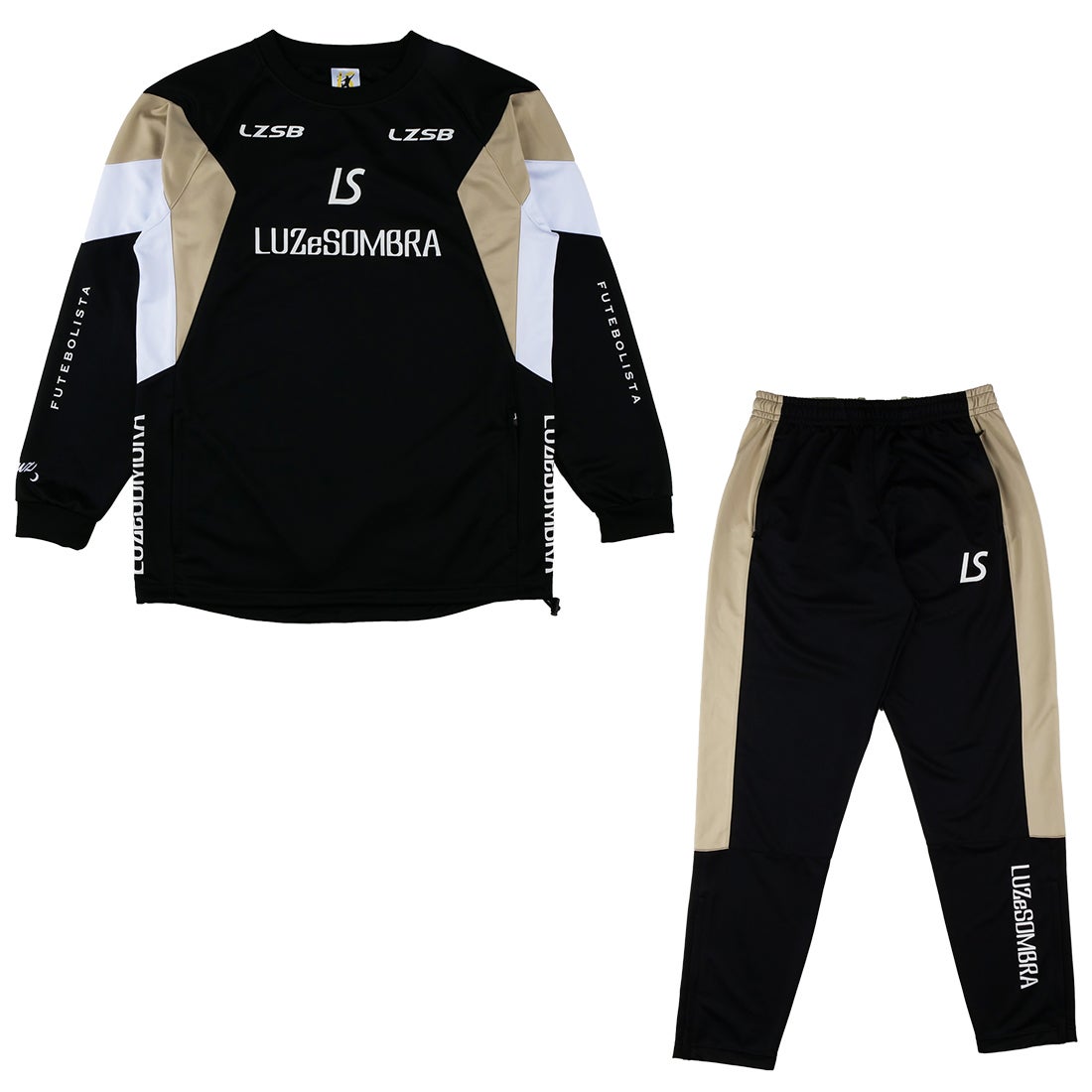 LUZeSOMBRA プルオーバーロゴジャージー上下セット(ブラックゴールド