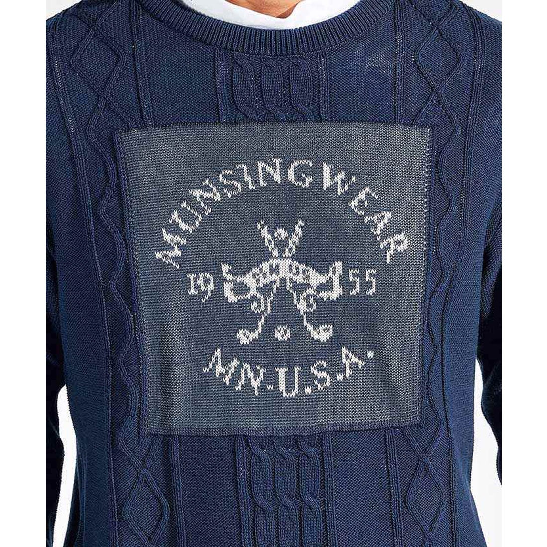 MUNSINGWEAR グラフィックインターシャセーター -デサントストア