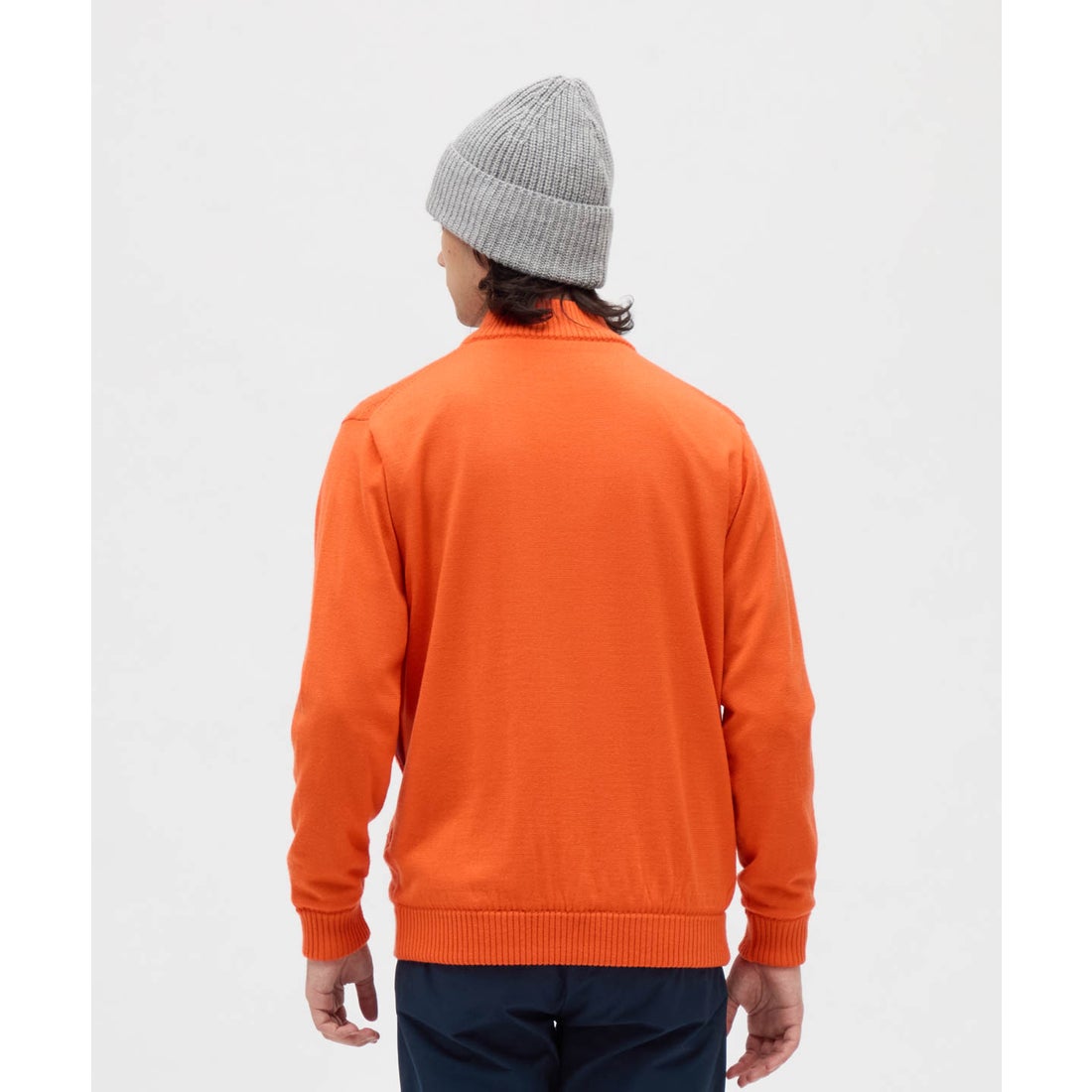 マンシングウェア MUNSINGWEAR 防風裏地付きフルジップ地柄セーター