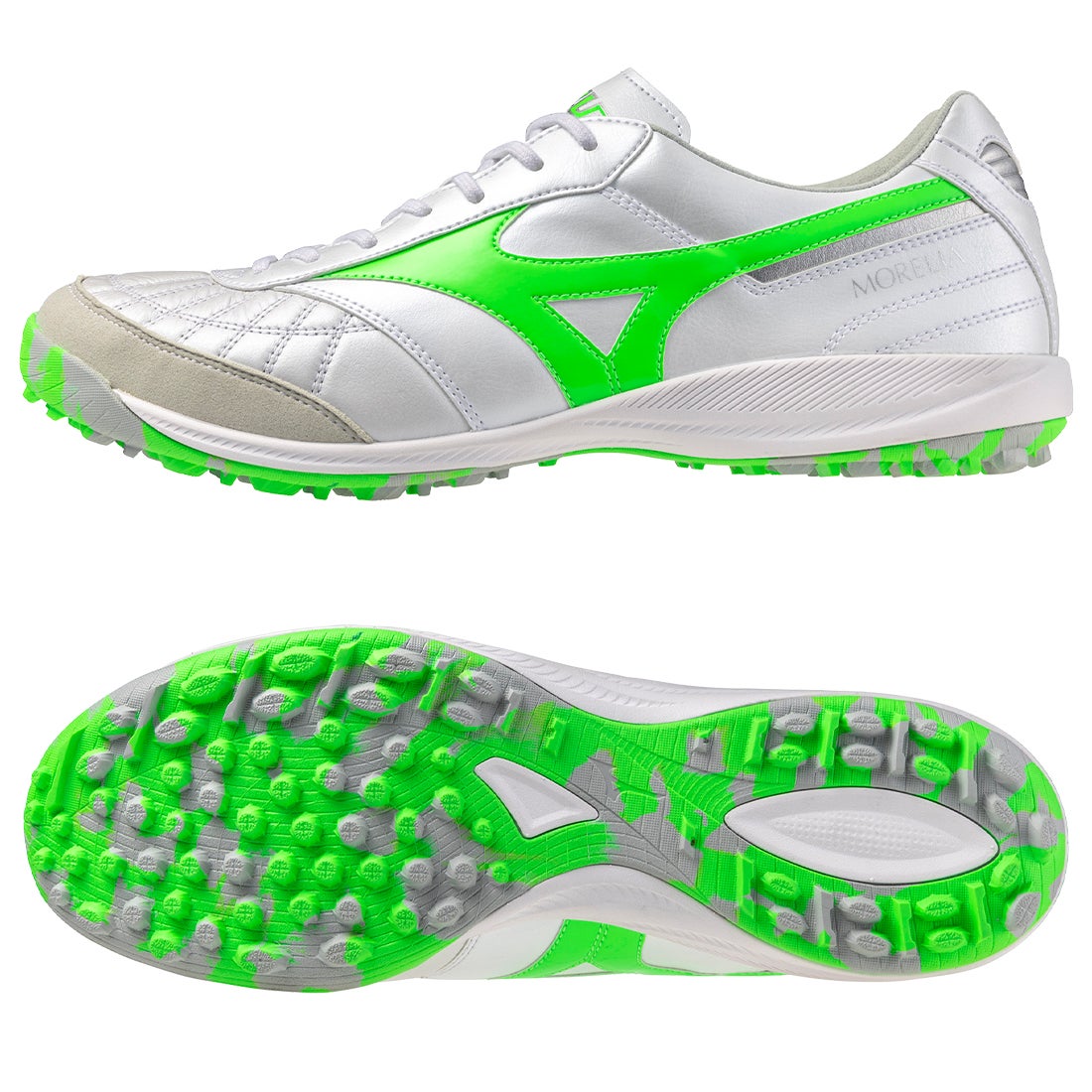 MIZUNO ミズノ モレリア SALA JAPAN TF(ホワイト×グリーン) Q1GB251137