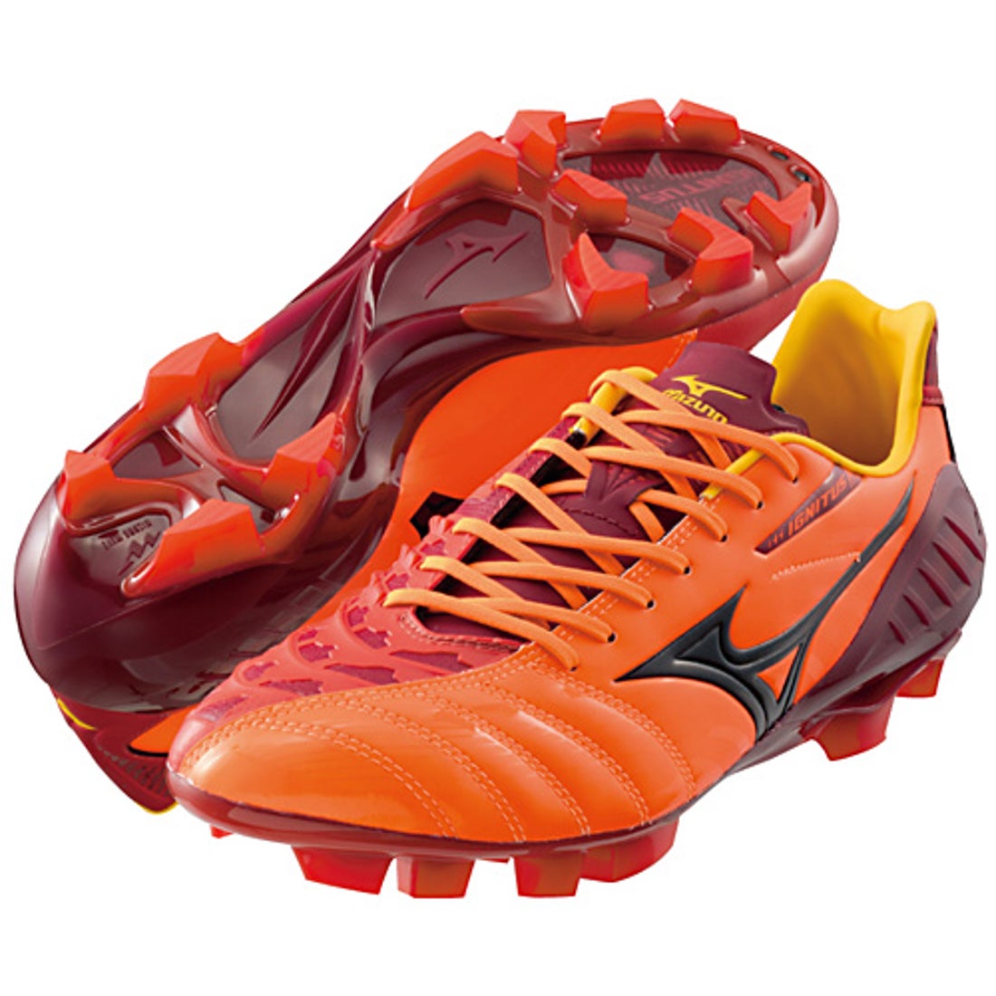 MIZUNO ミズノ ウェーブ イグニタス 3 MD(オレンジ×エンジ) P1GA143009