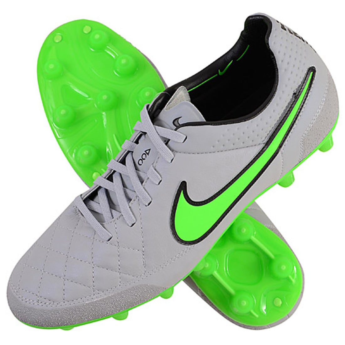 NIKE ナイキ ティエンポ レジェンド V HG-E(グレー×グリーン) 658602