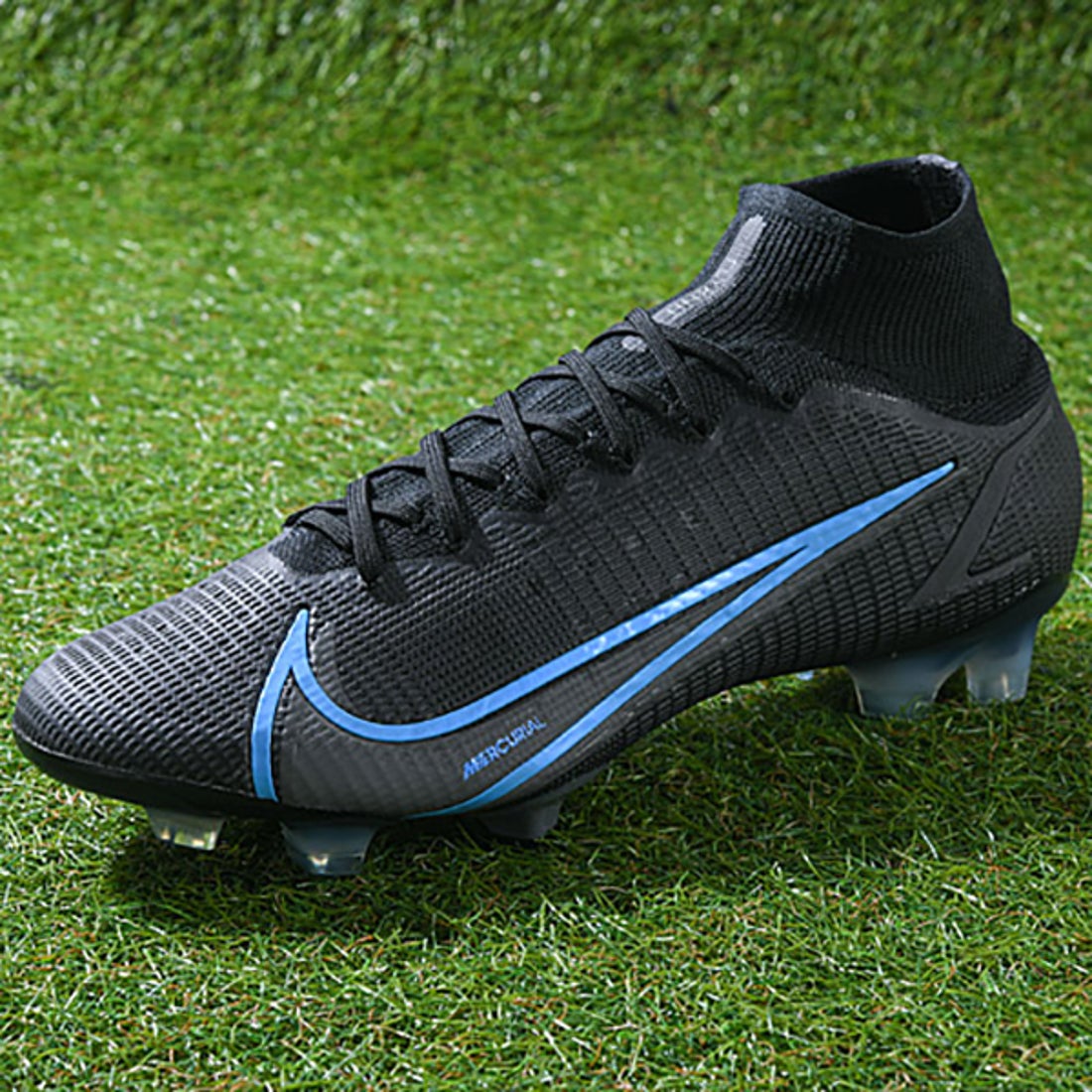 NIKE ナイキ スーパーフライ 8 エリート FG(ブラック×ブルー) CV0958