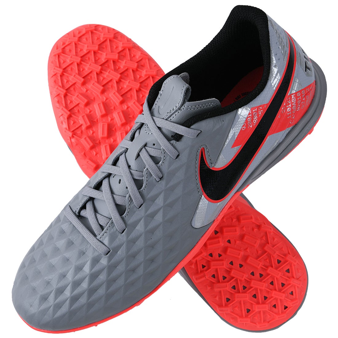 NIKE ナイキ レジェンド 8 アカデミー TF(グレー×レッド) AT6100 906
