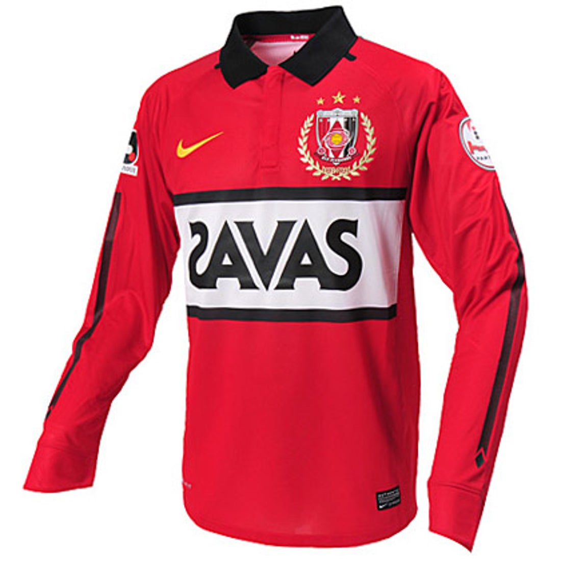 NIKE 浦和レッズ 2012 20周年 ユニフォーム ホーム 長袖 ▽1ケタ選手