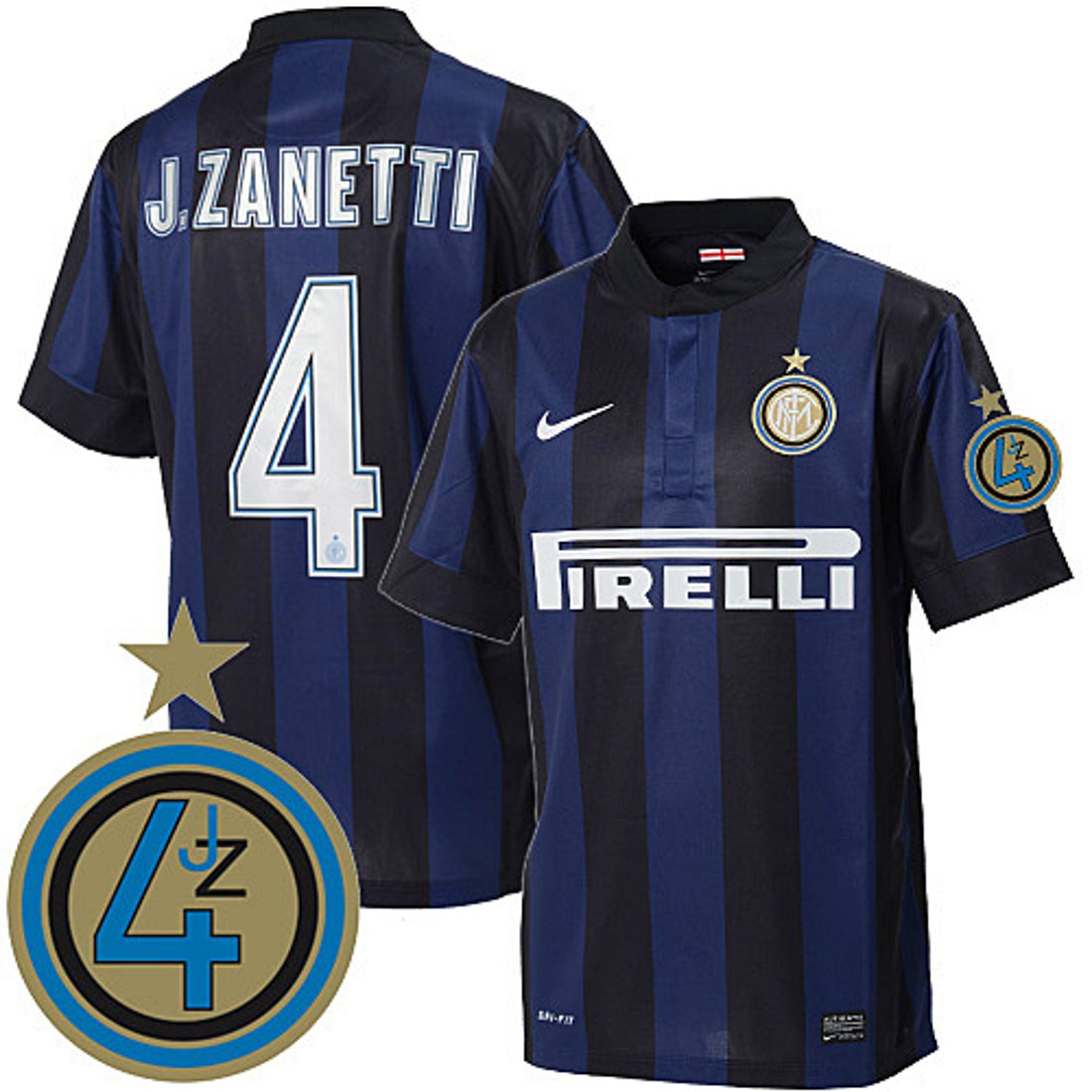 NIKE インテル 13/14 ユニフォーム ホーム 半袖 レプリカ▽#4