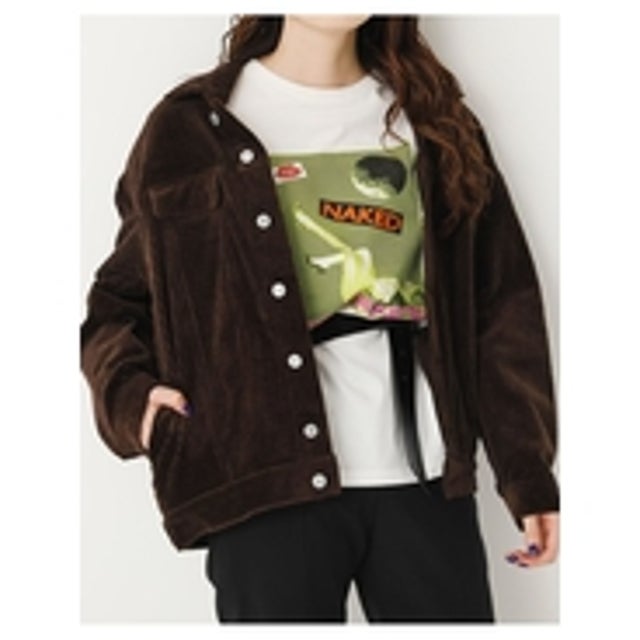 SLY BIGSILHOUETTEコーデュロイジャケット ブラウン -ファッション通販