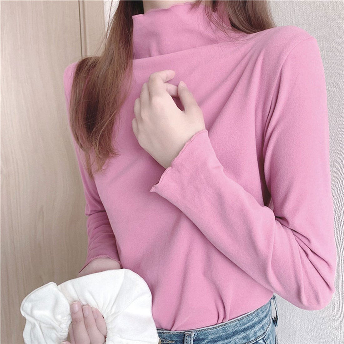 ショッピングゴー shoppinggo Tシャツ レディース 長袖 ハイネック