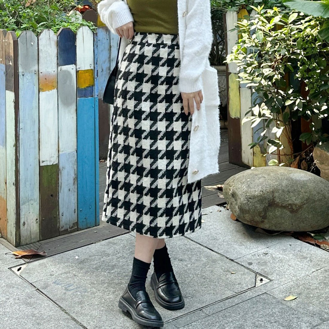 ショッピングゴー shoppinggo スカート 千鳥格子 チェック ペンシル