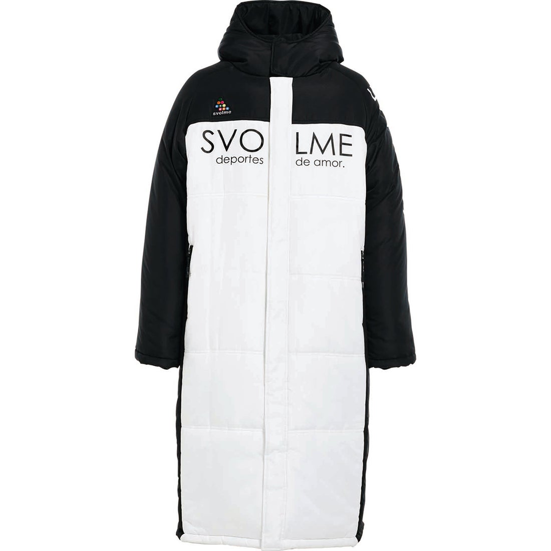 SVOLME スボルメ 発熱中綿ベンチコート(ホワイト×ブラック) 1193-34704