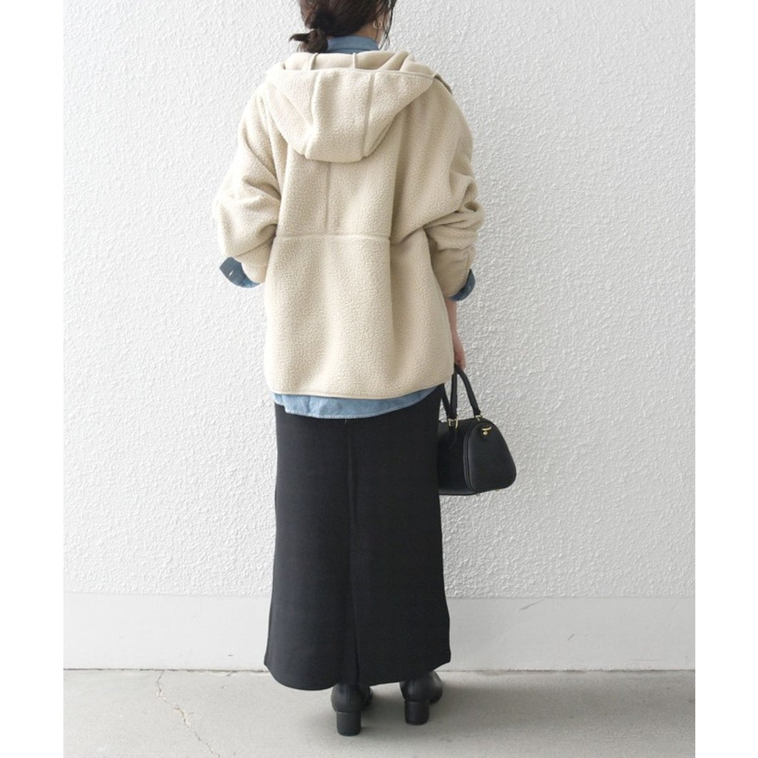 SHIPS any:〈洗濯機可能〉ボア フリース フード ブルゾン パーカー