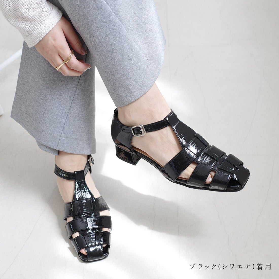 pointer 【本革】グルカサンダル 日本製 編み上げ サンダル レディース