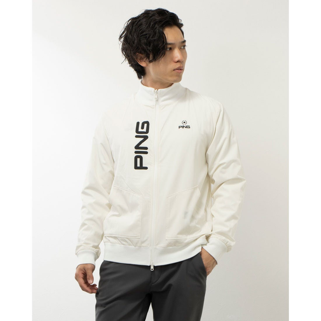 ピン PING メンズ ゴルフ 長袖セーター 23FWフルジップニットブルゾン