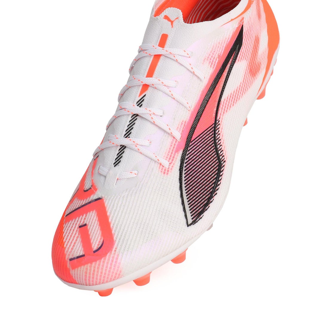 PUMA プーマ ウルトラ 5 アルティメット MG(ホワイト×オレンジ) 108342