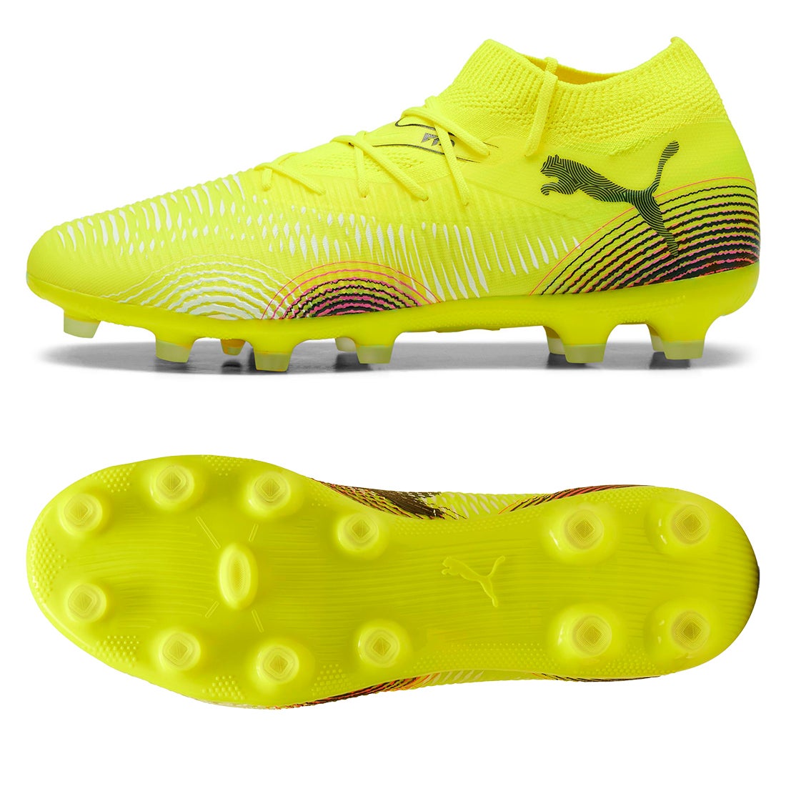 PUMA プーマ フューチャー 8 マッチ HG/AG(イエロー×ブラック×ピンク