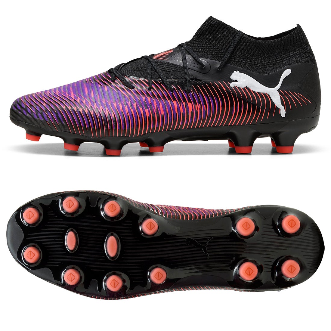 PUMA プーマ フューチャー 8 プロ HG/AG(ブラック×パープル) 108365 01