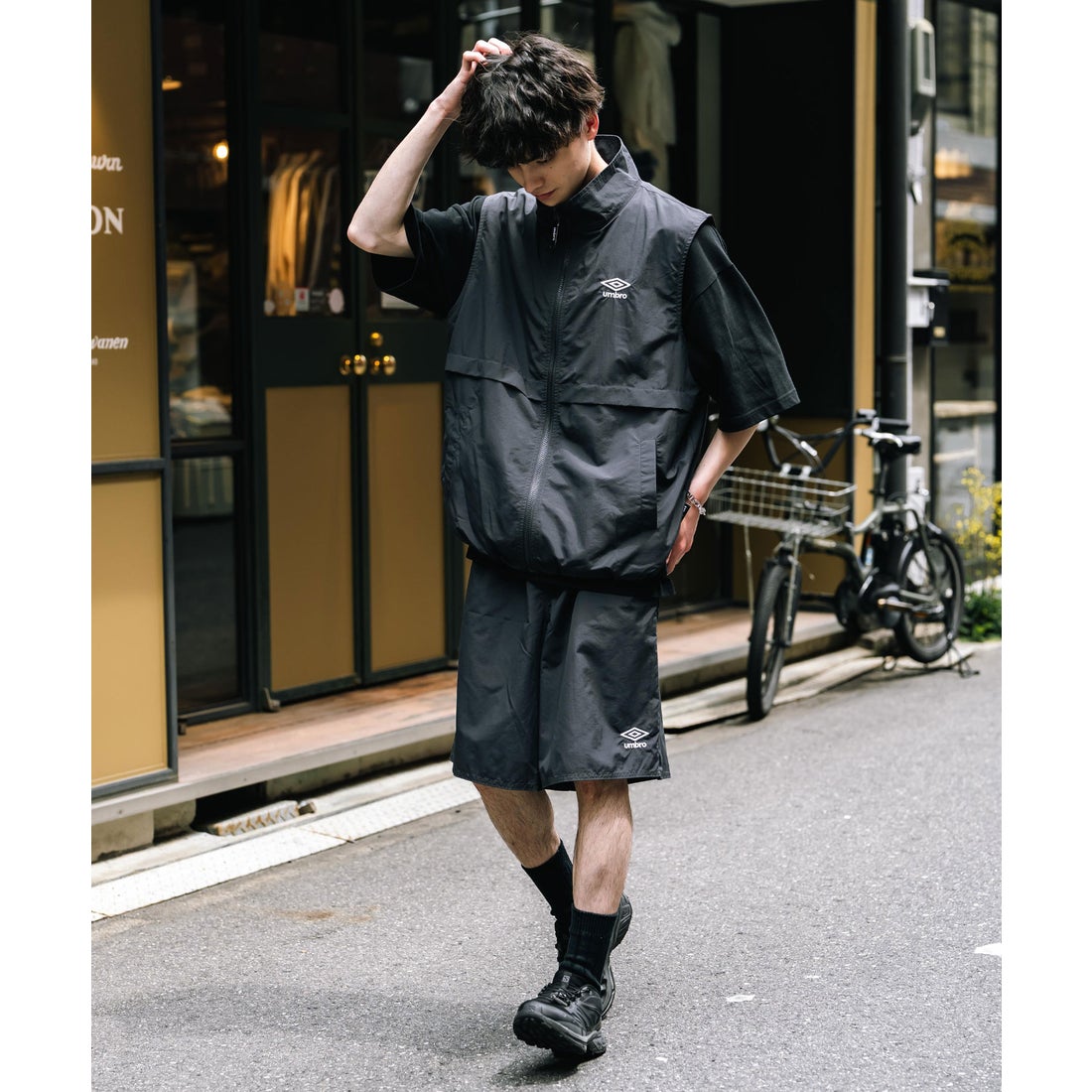 ロッキーモンロー Rocky Monroe UMBRO ショートパンツ ワイド ナイロン