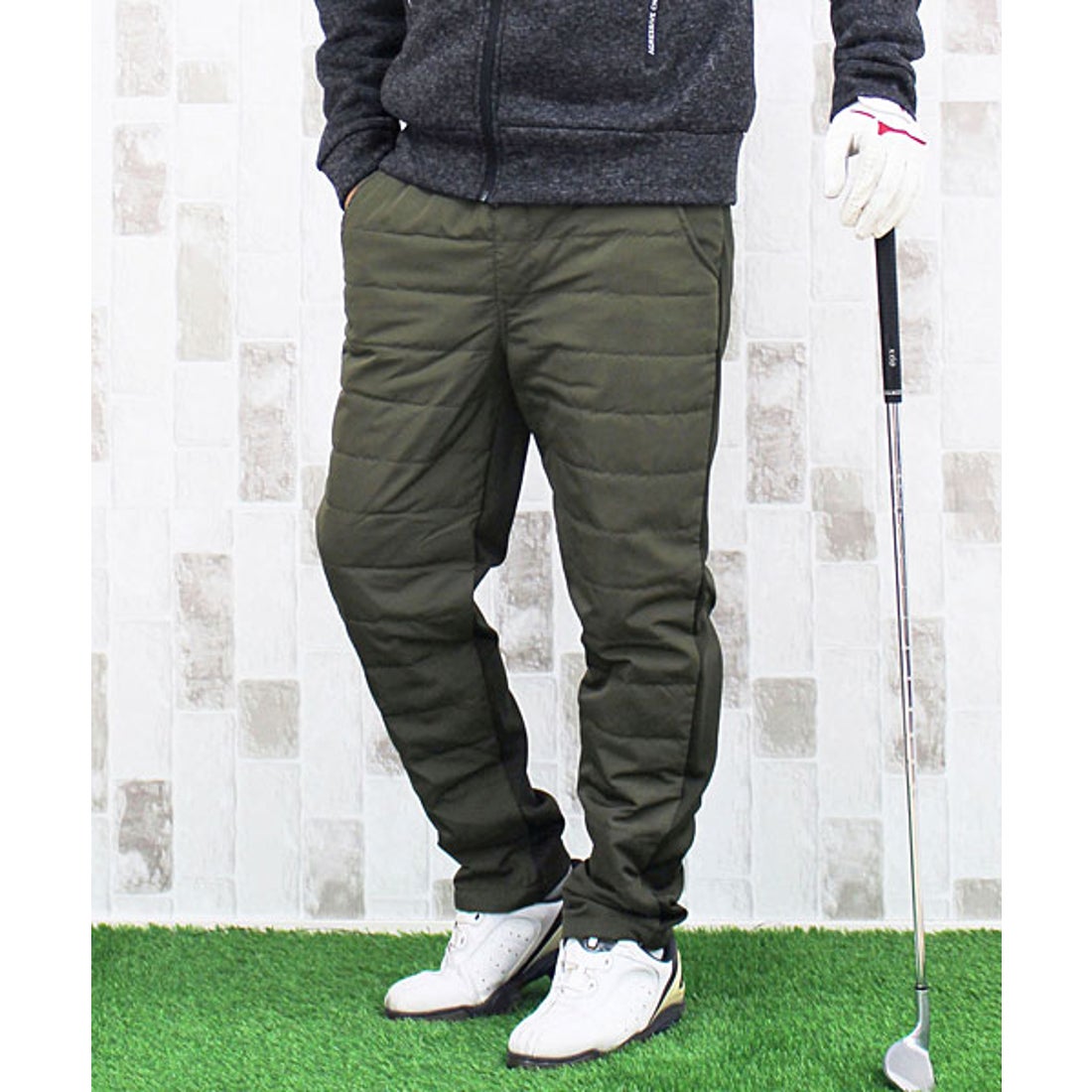 トップイズム TopIsm ダウンパンツ メンズ ゴルフパンツ 暖か裏起毛 裏