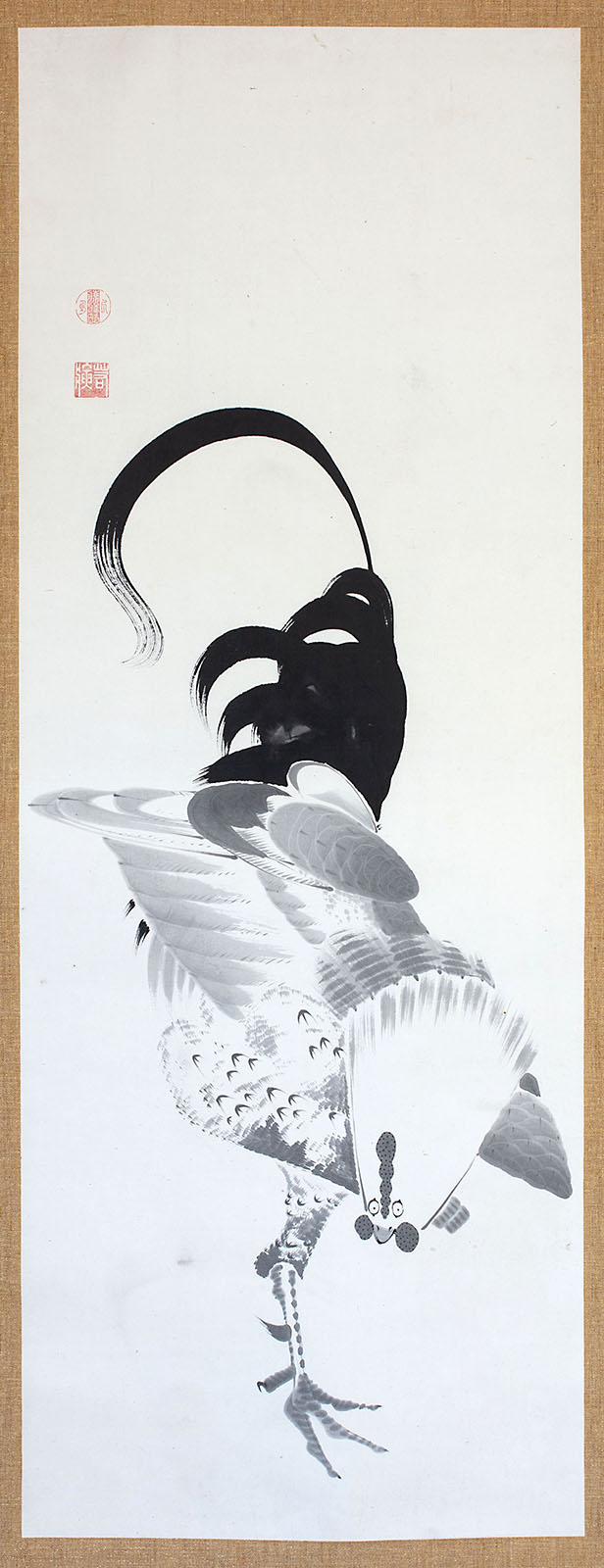 B-IC0203-H16｜伊藤 若演｜鶏図｜本間美術館所蔵作品データベース