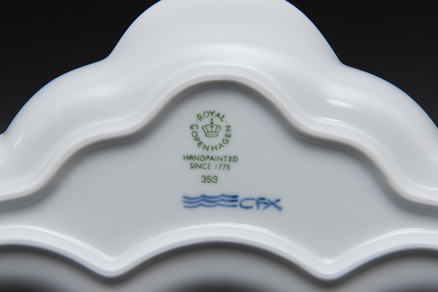 ロイヤル・コペンハーゲン ブルーパルメッテ クレセント＆マグ（ペア