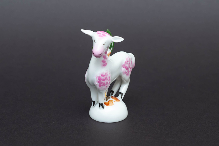 マイセン ミニ干支（2015年）「未（ヒツジ）」（ピンク）を買い取り