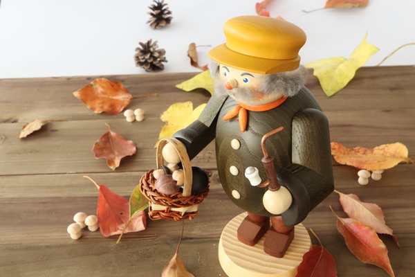 煙だし人形 SVきのことり – ドイツ・ザイフェンの木のおもちゃ seiffen