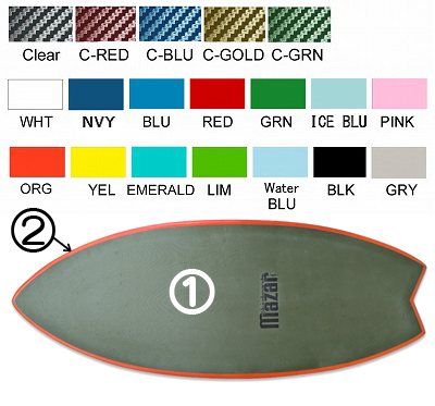 MAZAR FISH Wideスキムボード