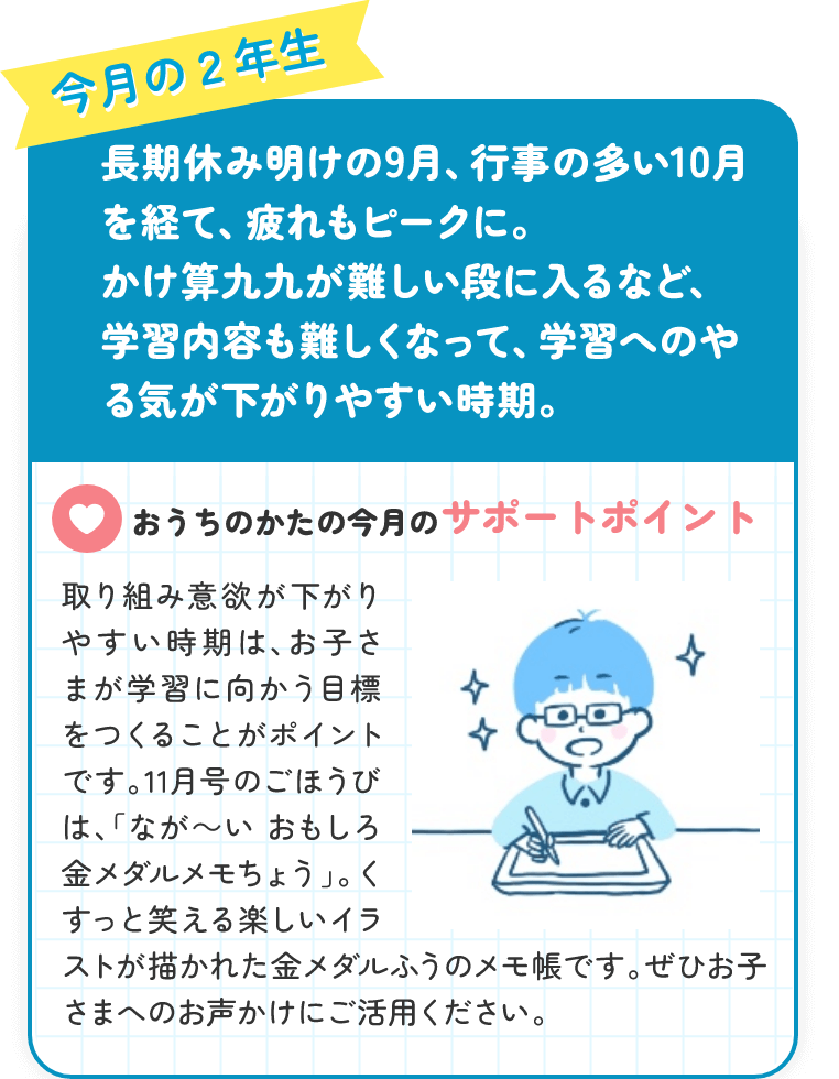 2年生11月号やる気アップヒントWEB｜進研ゼミ小学講座｜チャレンジウェブ