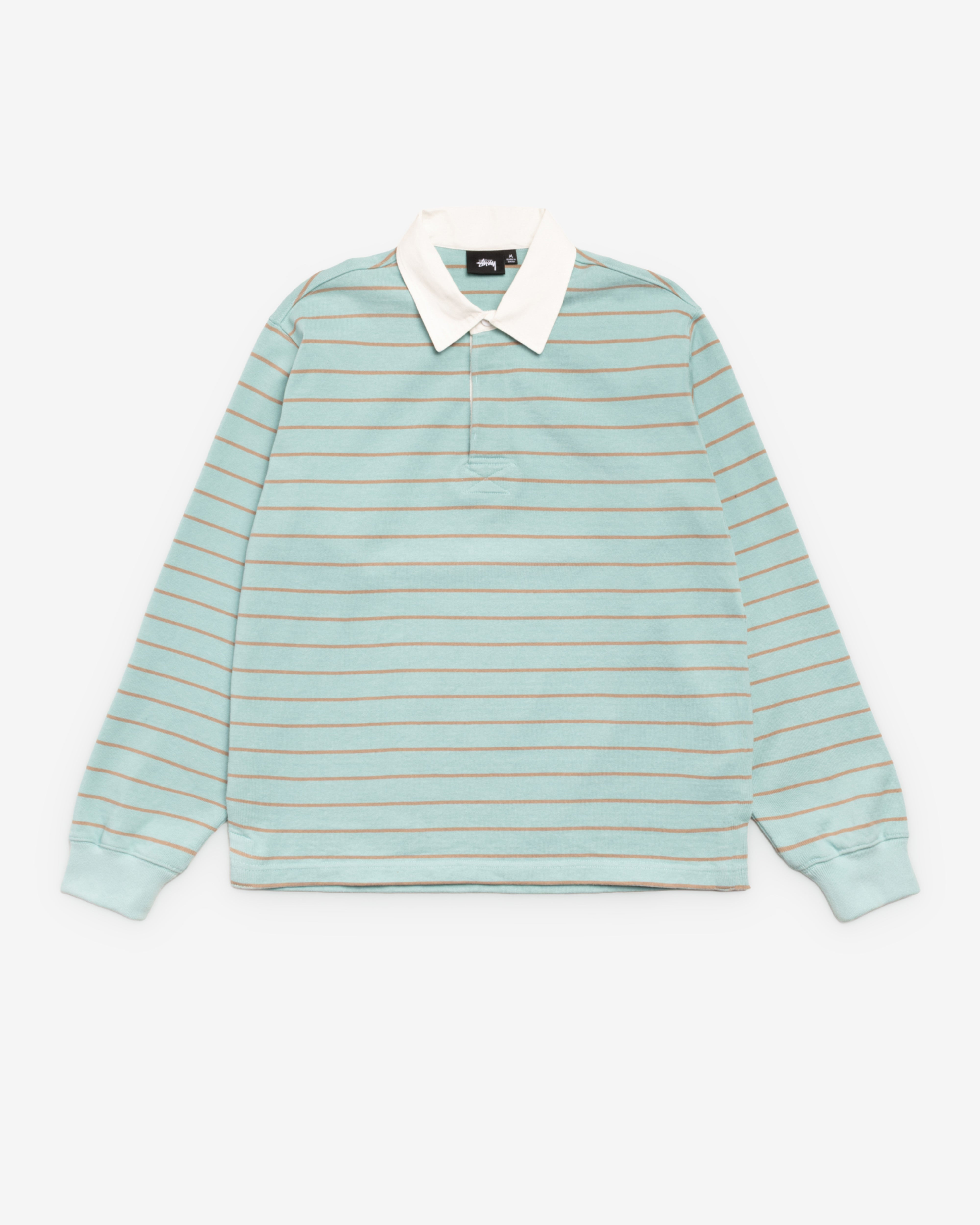 Stüssy: Men's Striped Rugby (Blue) | DSMNY E-SHOP