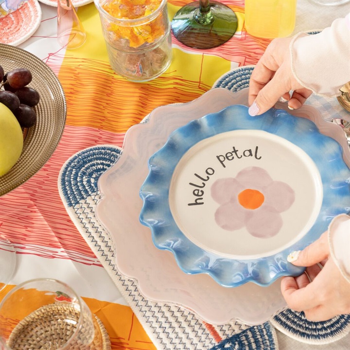 rice】 アラバスターガラスディナープレート 28cm｜てんとてん