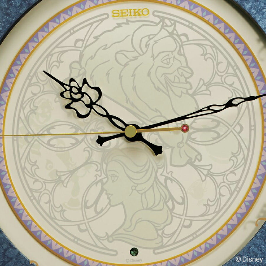 セイコー クロック 大人ディズニー 美女と野獣 電波 掛け時計 FS516L