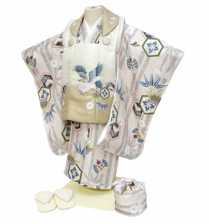 楽天市場】七五三 753 着物 3歳 男の子 被布セット 花うさぎ ブランド