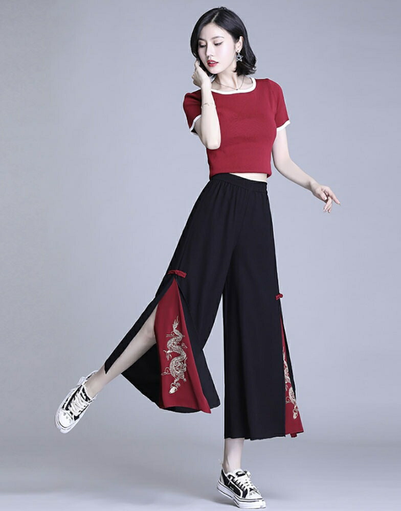 楽天市場】【ランキング1位3冠達成】 パンツ 龍刺繍 ドラゴン刺繍