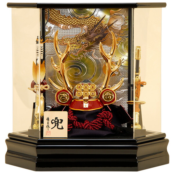 楽天市場】五月人形 佳月 K-132 真田幸村公 コンパクト 兜ケース飾り