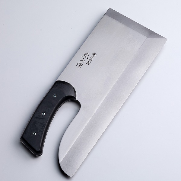 楽天市場】そば切り包丁 片刃 330mm 安来青紙鋼 鋼付 ロープ巻き(麺