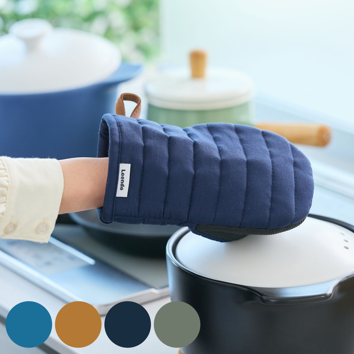 楽天市場】キッチンミトン 鍋つかみ 綿 布製 ネコ柄 CATS Whiskers